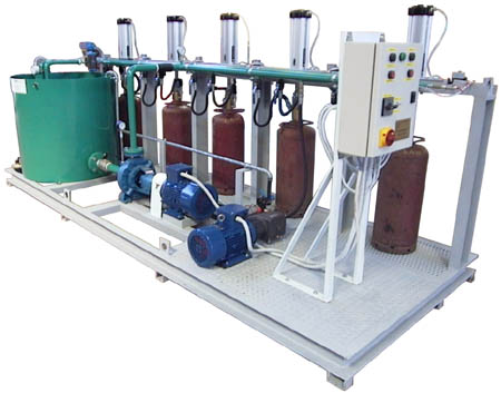 CYLINDER'S TEST AND WASHING MACHINE