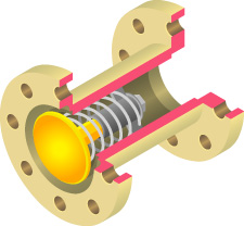 Spaccato della valvola
