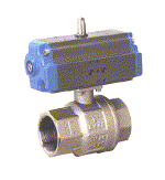 Valvola a sfera 2 vie in ottone cromato con guarnizioni PTFE+VITON, filettata F/F, PN40